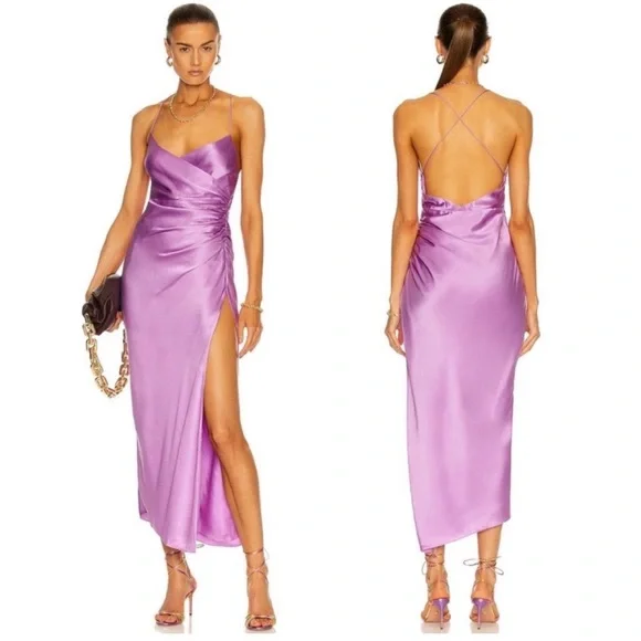 The Sei Strappy Gathered Silk Dress 4 - Picture 10 of 10